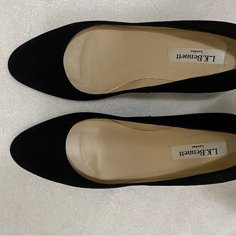 LK Bennett Black Suede Heels Size 37.5 - Picture 4 of 7
